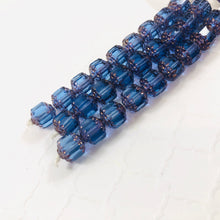 Load image into Gallery viewer, Royal Blue Cathedral Beads, Czech 7MM
