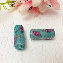 Load image into Gallery viewer, Murano Glass Foil Beads Tube Bead, 25MM
