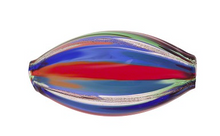 Load image into Gallery viewer, Blown Murano Glass Carnival Colors Oval, 35MM
