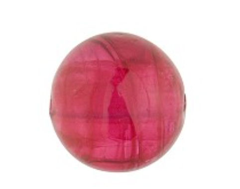 Murano Rubino Pink Round Glass Bead, 12MM