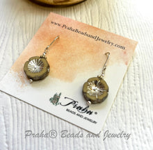 Load image into Gallery viewer, Czech Glass Silver Flower Earrings in Sterling Silver
