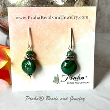 Load image into Gallery viewer, Malachite Drop Earrings in Sterling Silver
