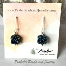 Load image into Gallery viewer, Bright Blue Druzy Quartz Earrings in Sterling Silver
