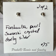 Load image into Gallery viewer, Huge Grey Freshwater Pearl Earrings in Sterling Silver
