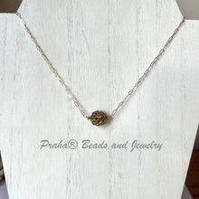 Load image into Gallery viewer, Swarovski Crystal Filigree Encrusted Gold Necklace in 14K Gold Fill
