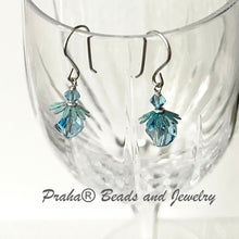 Load image into Gallery viewer, Light Blue Swarovski Crystal Drop Earrings in Sterling Silver
