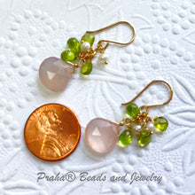 Load image into Gallery viewer, Pink Chalcedony Cluster Earrings in 14K Gold Fill
