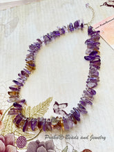 Load image into Gallery viewer, Amethyst Smooth Dagger Necklace, in Sterling Silver
