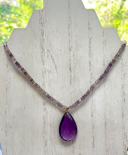 Load image into Gallery viewer, Amethyst Pendant Necklace, in 14K Gold Fill
