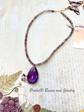 Load image into Gallery viewer, Amethyst Pendant Necklace, in 14K Gold Fill
