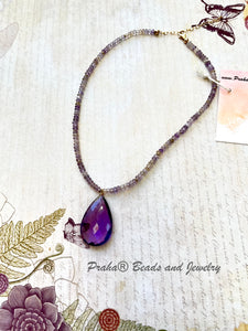 Amethyst Pendant Necklace, in 14K Gold Fill