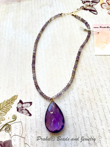 Amethyst Pendant Necklace, in 14K Gold Fill