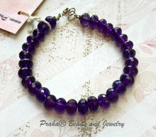 Load image into Gallery viewer, Amethyst Rondell Bracelet in Sterling Silver
