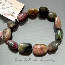 Load image into Gallery viewer, Tourmaline Nugget Stretch Bracelet

