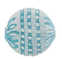 Load image into Gallery viewer, Opaque Acqua//White Murrine Sculpted Flat Round 20MM
