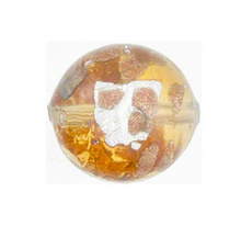 Load image into Gallery viewer, Murano Glass Gaggia Luna Gold, Silver, Aventurina, Round 12MM
