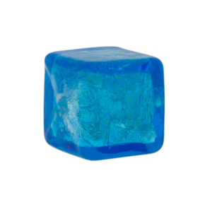 Murano Glass Aqua Cube, 10MM