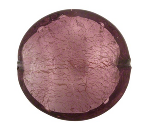 Murano Glass Purple Disc, 20MM