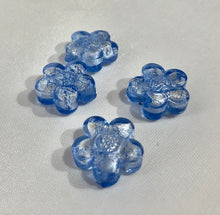 Load image into Gallery viewer, Murano Glass Light Blue Flower Beads, 15MM
