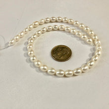 Load image into Gallery viewer, White Oval Freshwater Pearls, 5MM
