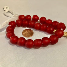 Load image into Gallery viewer, Cherry Red Recycled Glass Beads (14mm)
