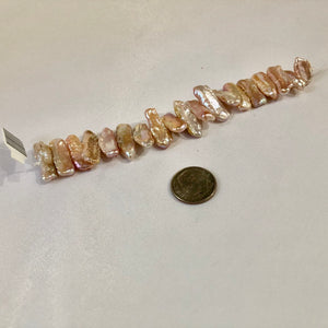 Pink Pastel Stick Freshwater Pearls, 20MM