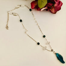Load image into Gallery viewer, Long Multi Gemstone Sundance-Style Pendant Necklace in Sterling Silver
