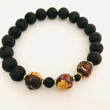 Load image into Gallery viewer, Lava and Prayer Bead Stretch Bracelet

