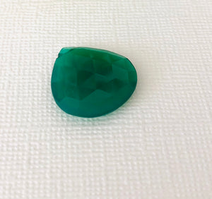Green Onyx Top-Drilled Pendant 20 MM