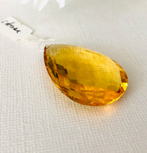 Load image into Gallery viewer, Huge Citrine Top-Drilled Pear Shape Pendant, 38 MM x 24 MM
