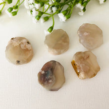 Load image into Gallery viewer, Natural Cherry Blossom Sliced Agate Pendant Stones, 20 MM - 40 MM
