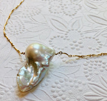 Load image into Gallery viewer, Large Baroque Freshwater Pearl Necklace in 14K Gold Fill
