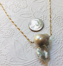 Load image into Gallery viewer, Large Baroque Freshwater Pearl Necklace in 14K Gold Fill
