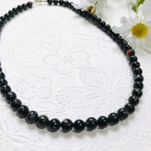 Load image into Gallery viewer, Flower Obsidian Gender Neutral Necklace in Sterling Silver
