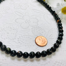 Load image into Gallery viewer, Flower Obsidian Gender Neutral Necklace in Sterling Silver
