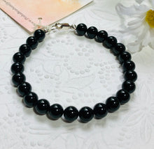 Load image into Gallery viewer, Black Tourmaline Bracelet in Sterling Silver
