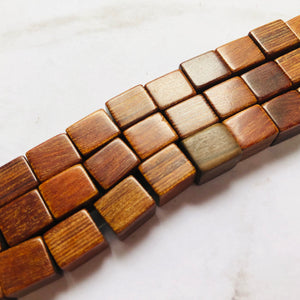 Square Wood  Beads, 10 MM