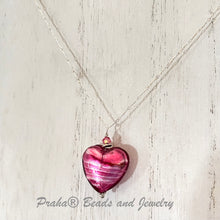 Load image into Gallery viewer, Murano Glass Pink &quot;Puffy&quot; Heart in Sterling Silver SPECIAL PRICE!
