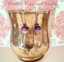Load image into Gallery viewer, Czech Glass &quot;Mirror&quot; Heart Earrings in Sterling Silver SPECIAL PRICE
