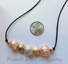 Load image into Gallery viewer, Freshwater Pearl Necklace on Cotton
