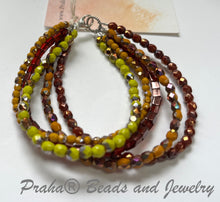 Load image into Gallery viewer, Czech Glass Multi-Strand African-Inspired Bracelet in Sterling Silver - SPECIAL PRICE!
