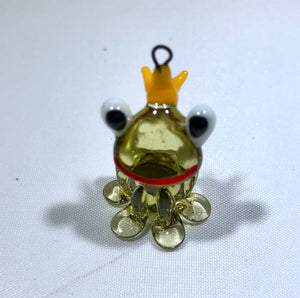Toad with Crown Lampwork Bead, Czech 25MM