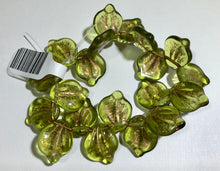 Load image into Gallery viewer, Glass Flat Wide Leaf Beads, Various Colors, Czech 16MM
