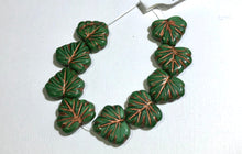Load image into Gallery viewer, Glass Flat Wide Leaf Beads, Various Colors, Czech 16MM
