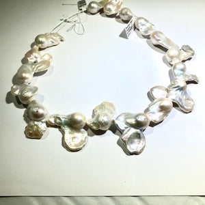 White Lumpy Baroque Freshwater Pearls 25MM - 35MM