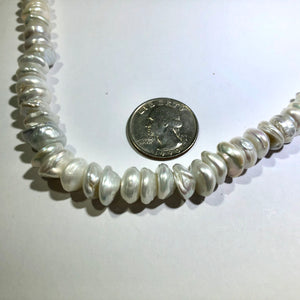White Keshi Freshwater Pearls 8MM