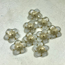 Load image into Gallery viewer, Puffed Flower Beads, Various Colors, Czech 15MM
