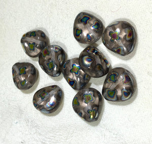 Czech Glass Rainbow Color Pear-Shape 13MM Glass Beads