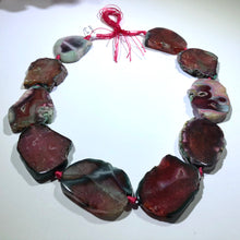 Load image into Gallery viewer, Huge Sliced Cranberry/Green Agate, 40 MM x 30 MM
