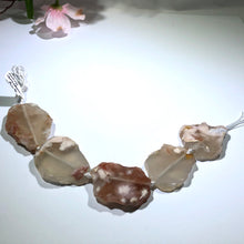 Load image into Gallery viewer, Natural Cherry Blossom Sliced Agate Stones, 40 MM x 30 MM
